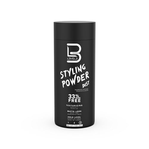 L3 Level 3 Styling Powder - Natural Look Mens Powder - Easy to Apply with No Oil or Greasy Residue (Small - 30 Grams)