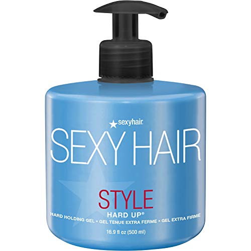 SexyHair Style Hard Up Hard Holding Gel, 16.9 Oz | Extreme Hold | Non-Flaking Formula | All Hair Types