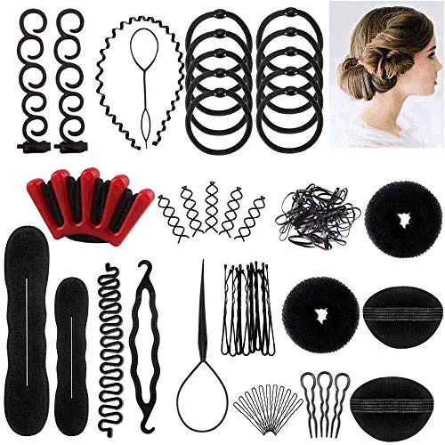 Winkeyes Hair Styling Set - DIY Hair Braiding Tool Kit with Hair Modelling Accessories for Simple and Fast Spiral Braids