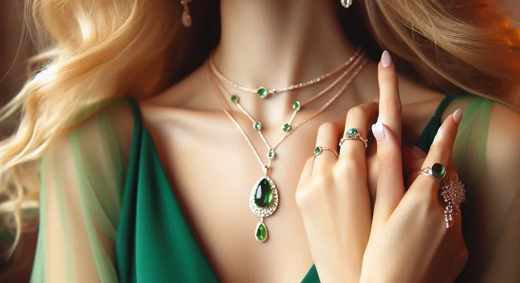 What Color Jewelry Goes With A Green Dress?